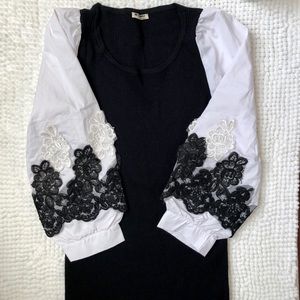 Miu Miu black and white blouse, size S
